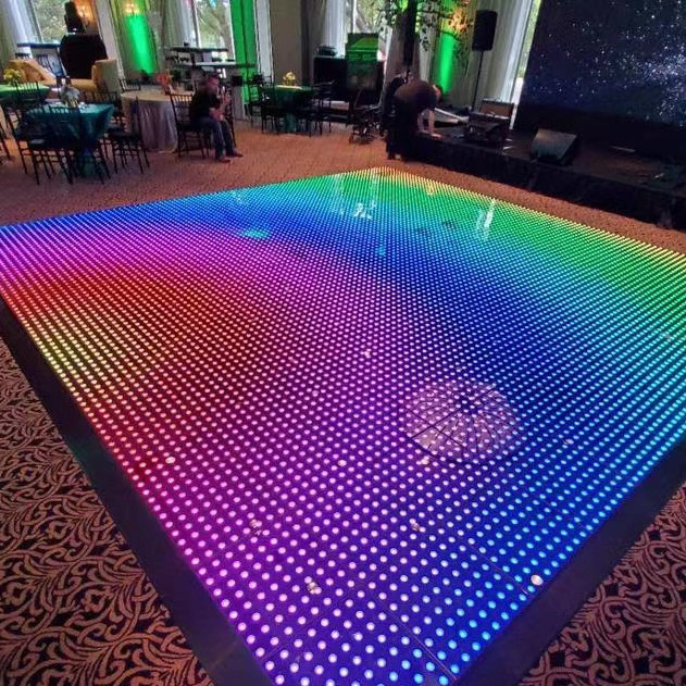 Wireless Tempered Glass High Quality Rgb Led Magic Night Club Dance Floor