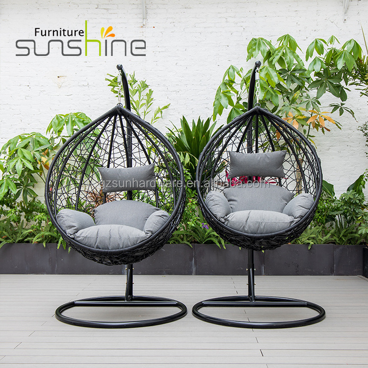 Round Shape Base Waterproof Fabric Leisure Rest Swing Chair Patio Bed Swing With Stand For Indoor Home