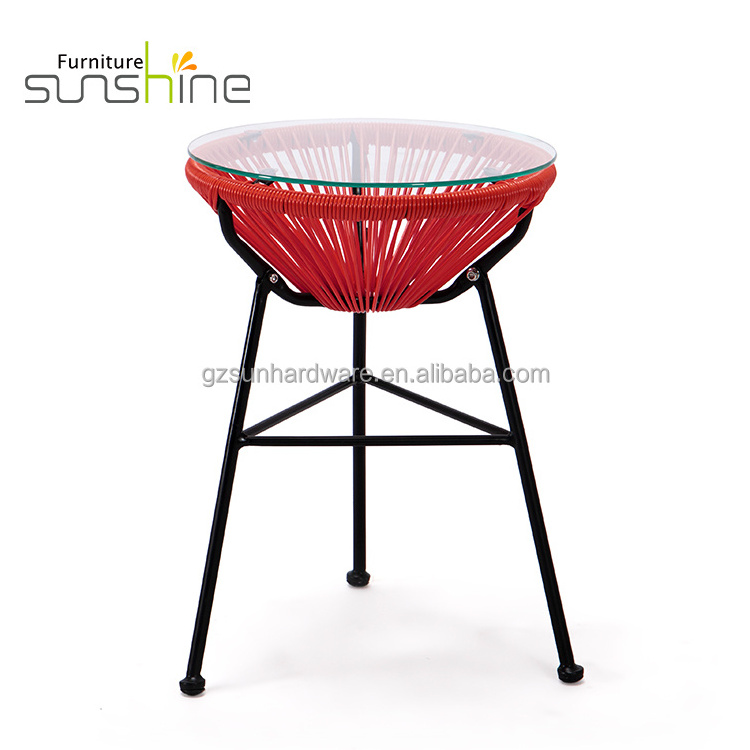 Sunshine Steel Wicker Rope Garden Chair Patio Furniture Rattan Wicker Oval Weave Acapulco Chair