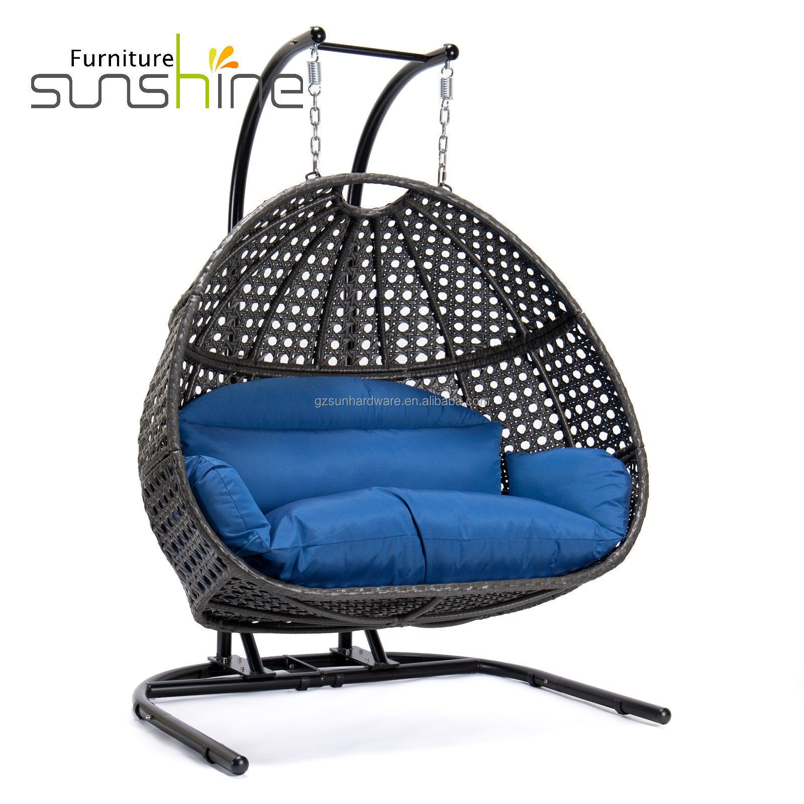 Modern Garden Swing Chair Hanging Basket Large Loveseat Double Hammock Swing Chair