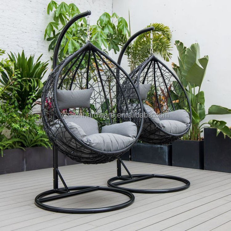 Water Drop Shape Wicker Basket Hanging Chair Relaxing Swing Garden Swing Chair Outdoor Furniture