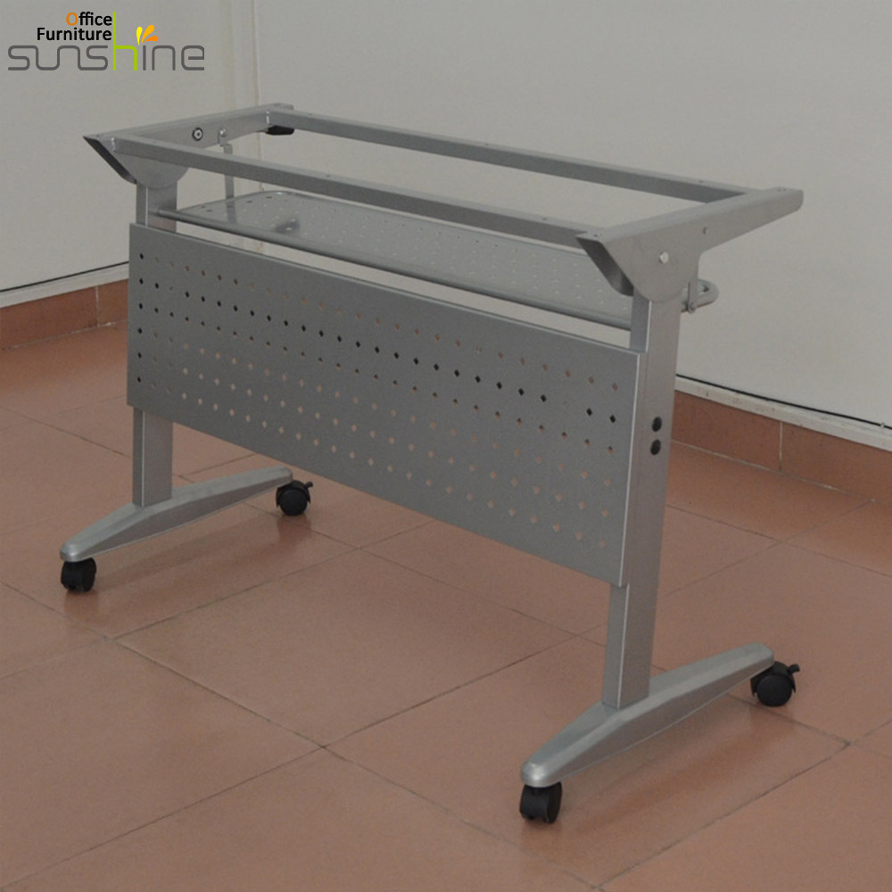 Metal folding table legs for telescopic furniture