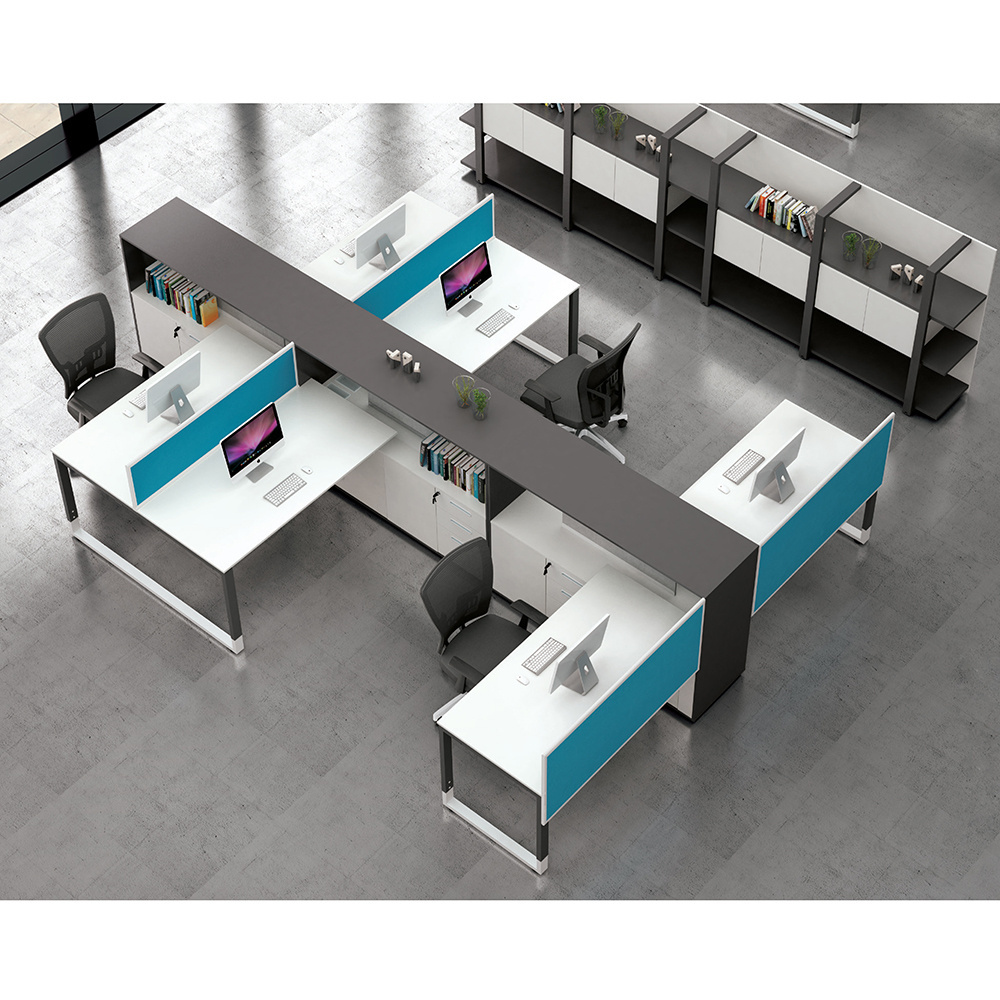 Open MDF Modular 2, 6, 4 Person Office Workstation For 6 Person Workstation Office Furniture Workstation Modern