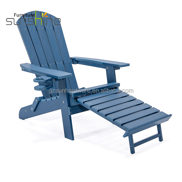 Outdoor Plastic Adirondack Chairs Folding Kd Garden Furniture Folding Hdpe Chair With Cup Holder