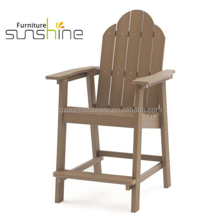 Outdoor Furniture HDPE Adirondack High Chair Waterproof Patio Adirondack Chair High Legs Adirondack Bar Stool