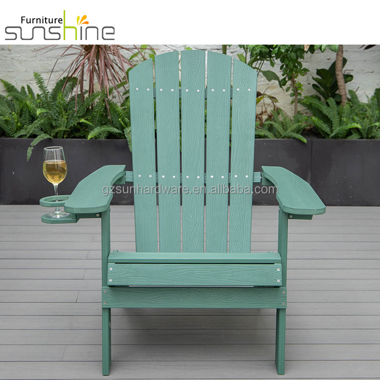 Beautiful And Comfortable Folding Chair Outdoor Adirondack Chair With Cup Holder