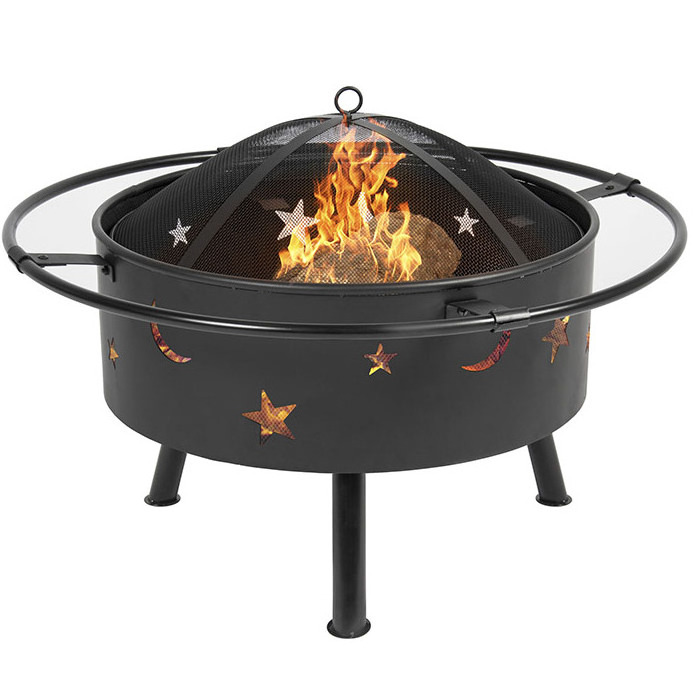 Hot Sale Stars &Moons  Fire Pit  BBQ Fire Pit Garden Barbeque Grill BBQ Bowl With Lid