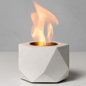 DIY Tabletop fire pit bowl Ethanol Fireplace mini table top concrete fire pit for indoor