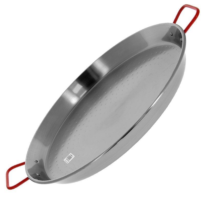 Custom Stainless Steel Kitchen Seafood Paella Pan Spaghetti Frying Tray Paella Pan