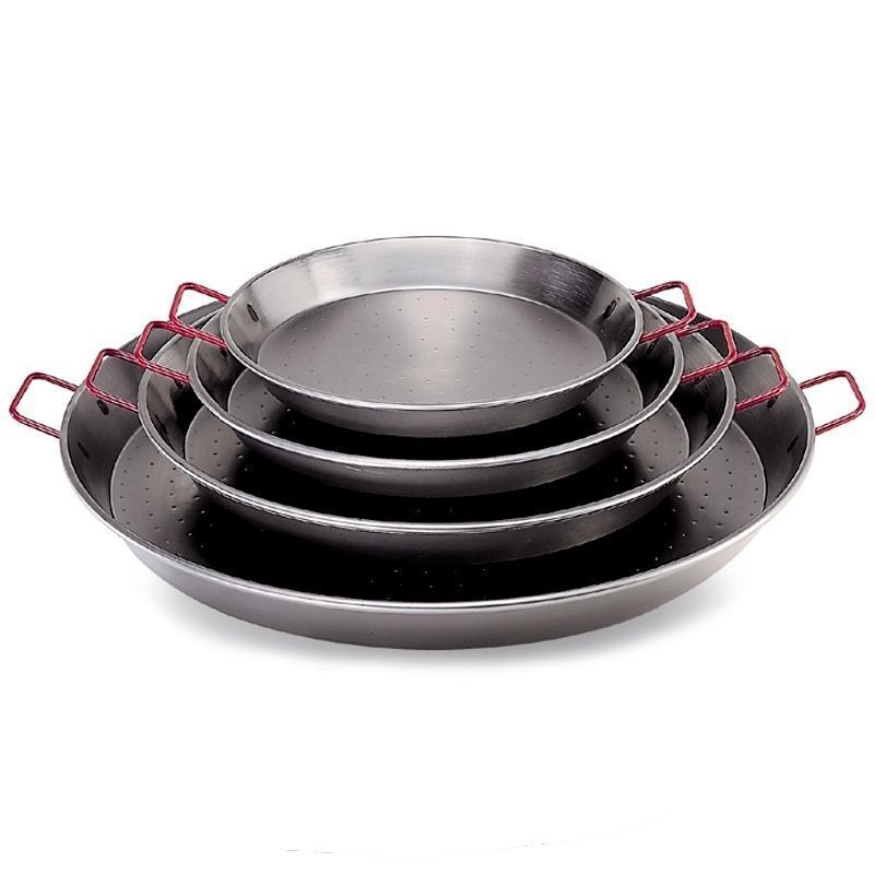 Custom Stainless Steel Kitchen Seafood Paella Pan Spaghetti Frying Tray Paella Pan