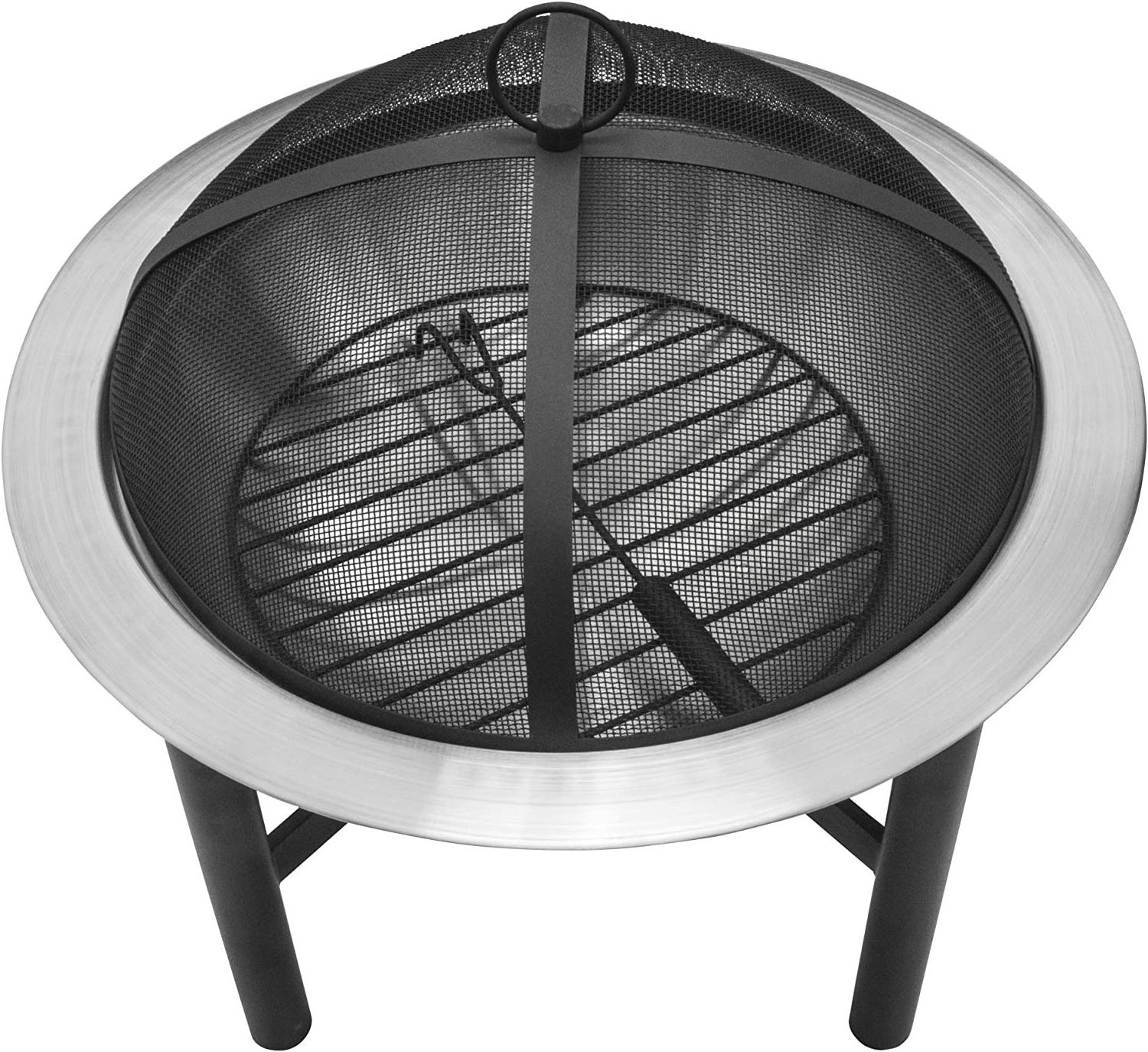 28 Inches fire bowl stainless steel outdoor round Fire Pit and log burner