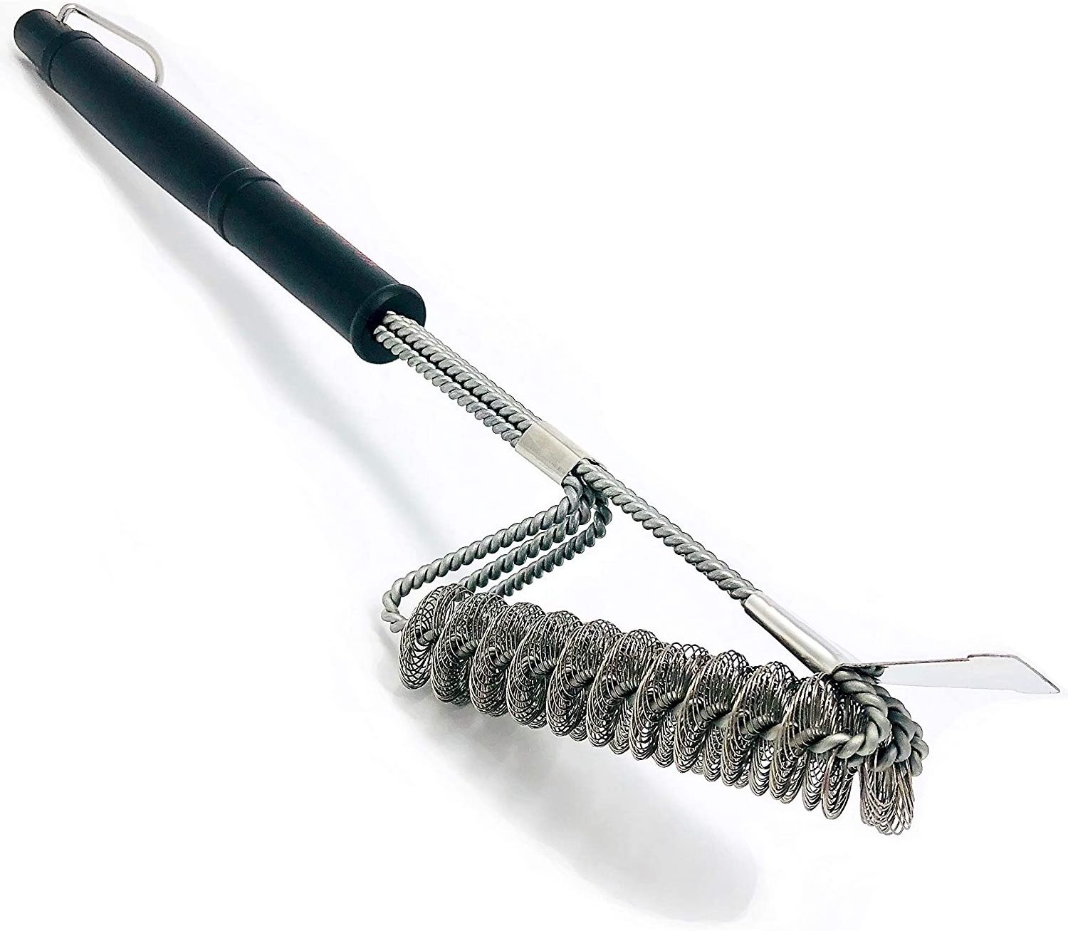 Bristle free Safe bbq cleaning grill brush and scraper for stainless steel grill grates