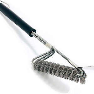 Bristle free Safe bbq cleaning grill brush and scraper for stainless steel grill grates