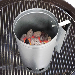 BBQ charcoal chimney starter barbecue quick start grill lighter