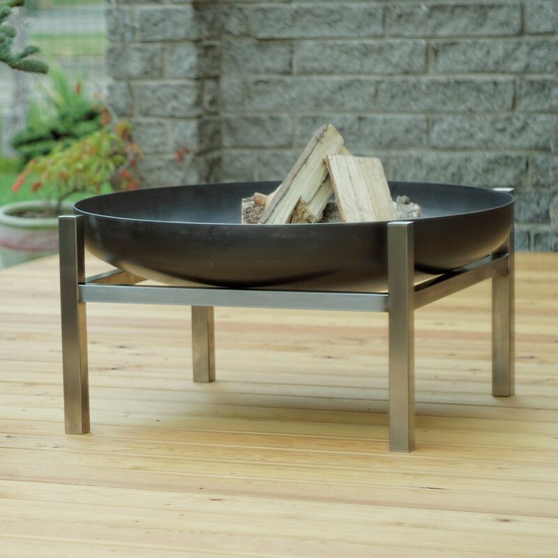 Outdoor fire bowl Round heavy metal steel Wood Burning Fire Pit