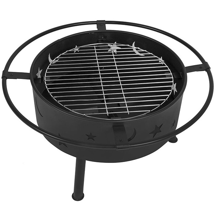 Hot Sale Stars &Moons  Fire Pit  BBQ Fire Pit Garden Barbeque Grill BBQ Bowl With Lid