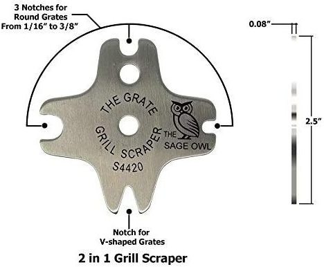 Stainless steel Griddle Grill scraper bristle free bbq grill cleaner