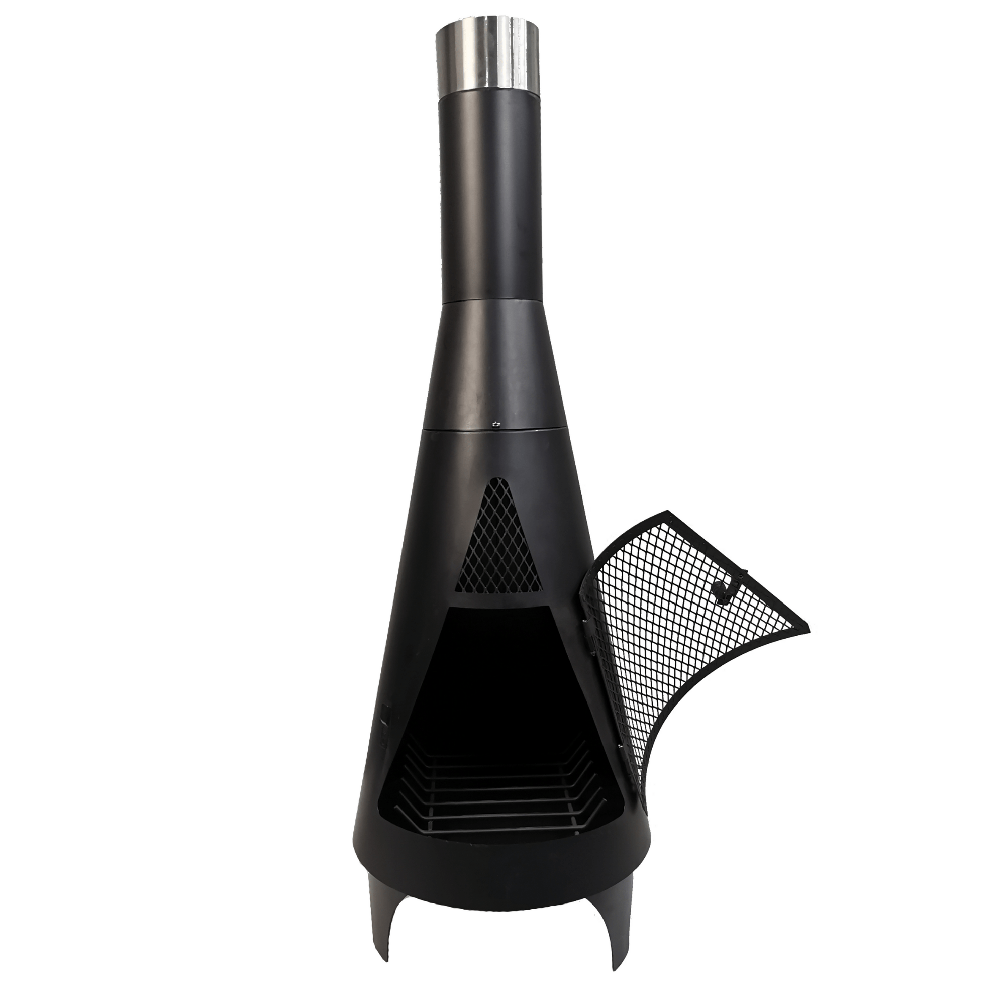 Garden Patio metal steel wood burning Chiminea fire pit with Chimney