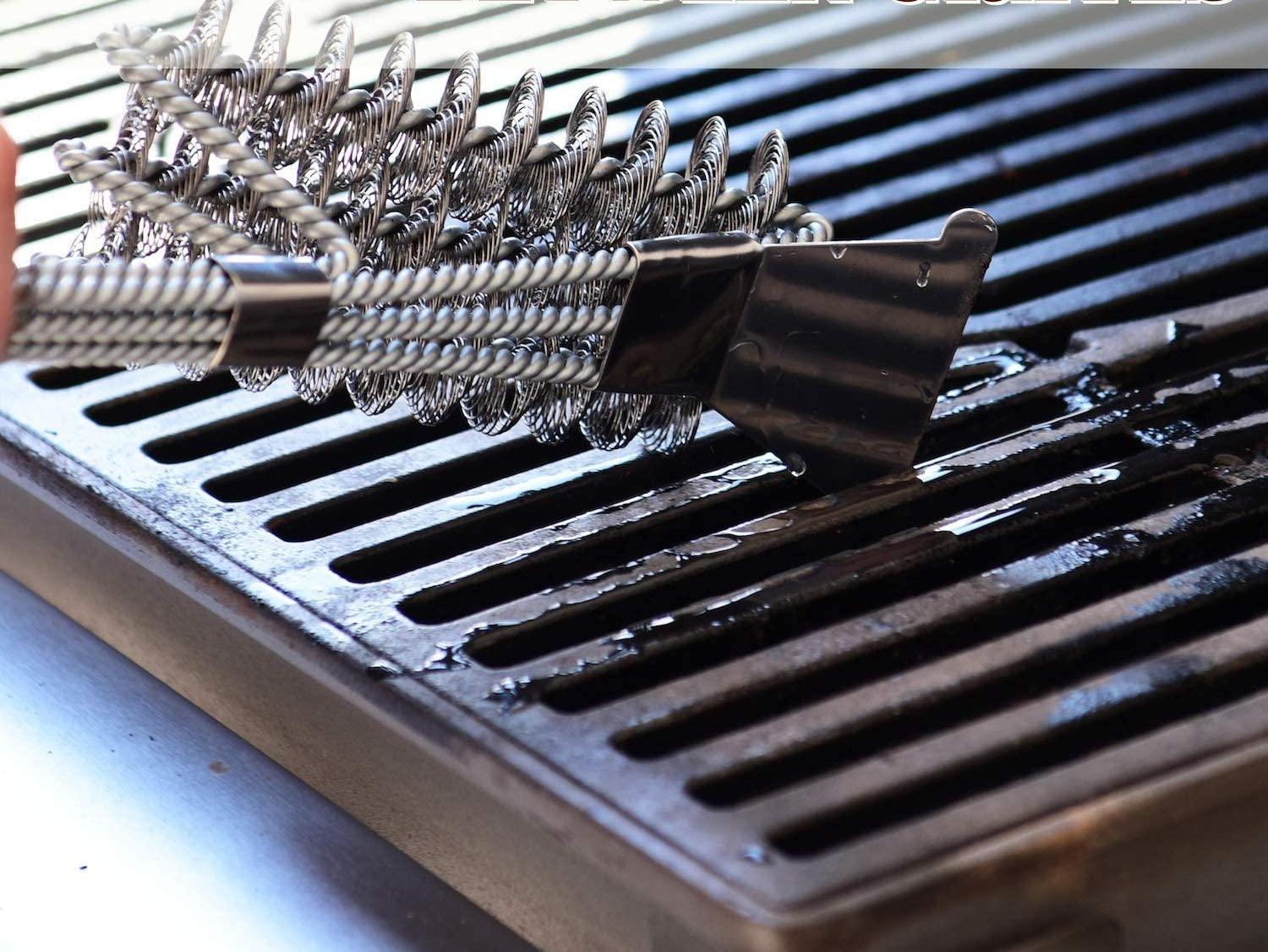 Bristle free Safe bbq cleaning grill brush and scraper for stainless steel grill grates