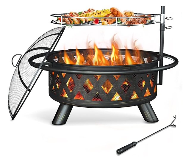 Hot Sale 30 inch Fire Pit BBQ Fire Pit Garden Barbeque Grill BBQ Bowl Fire Pit For Outdoor Camping