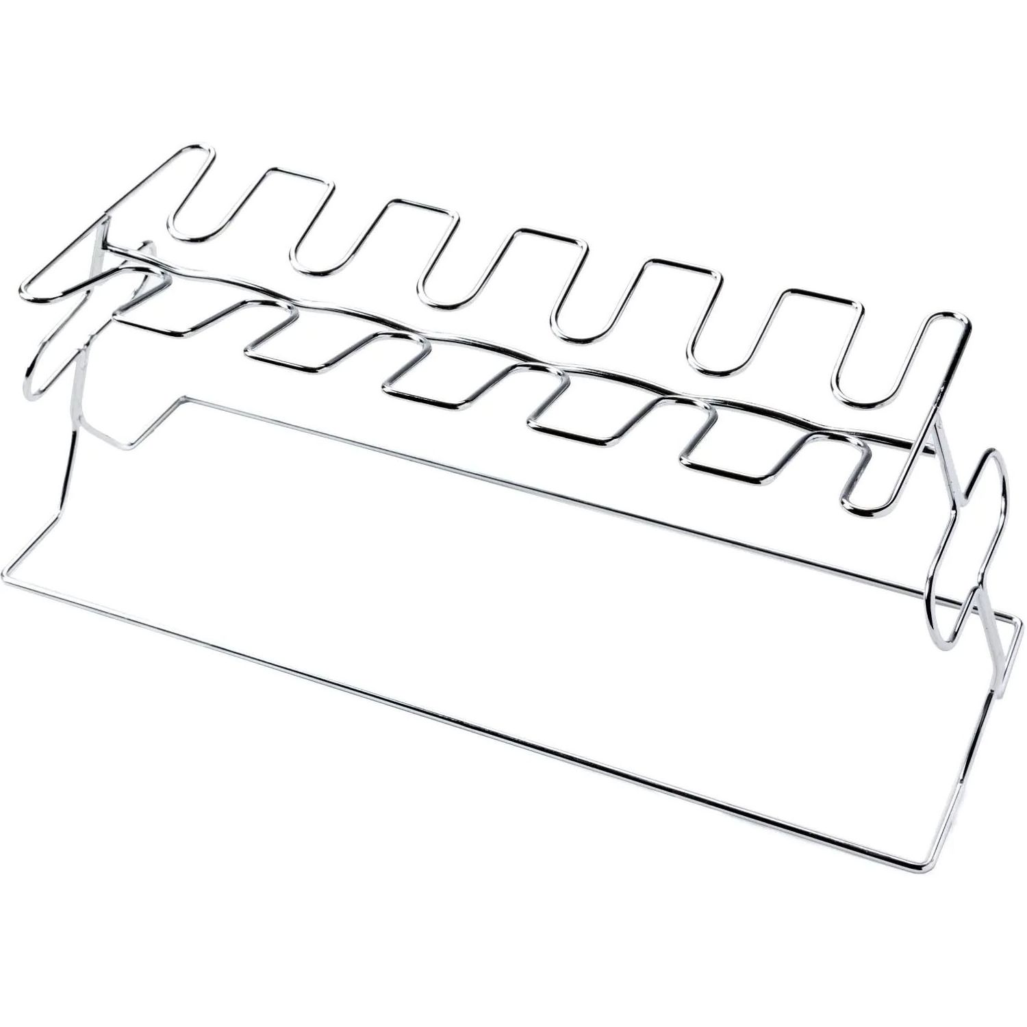 Stainless steel roasted chicken legs wing grill rack holder with Drip Tray For BBQ COOKING