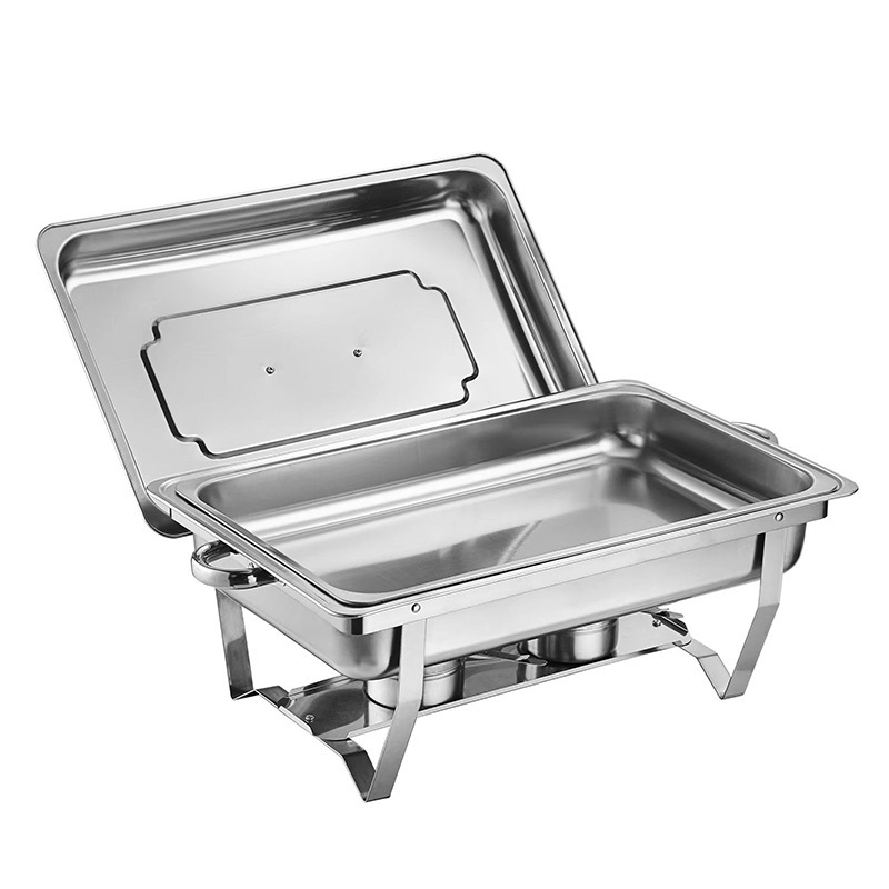 Stainless Steel Chafing Dish Buffet Set 4 Pack 8L Chafing Dish Buffet Set Food Warmer High Quality Chafing Buffet Dishes Set