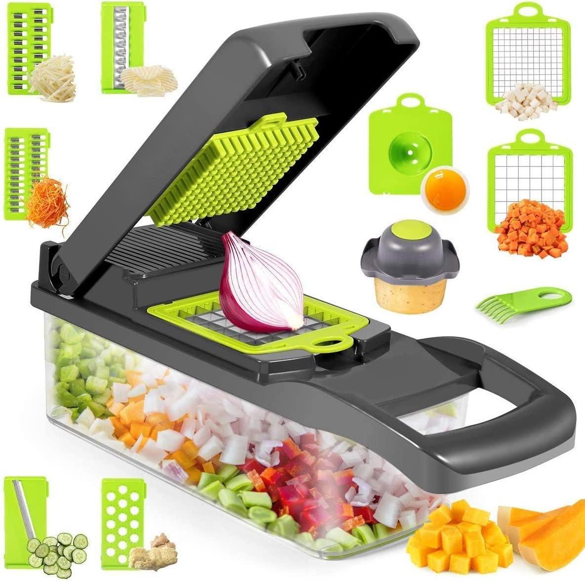 Kitchen accessories veggie slicer Multifunctional cutter nicer Food Dicer 12 in 1 vegetable chopper