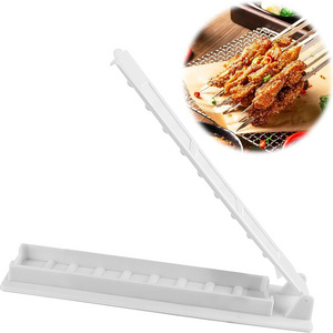 Thick Plastic Kabob Meat Press Mold Manual Kebab Maker For Barbecue Skewers Grilling