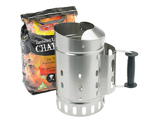 BBQ Quick lighting Charcoal Starter Stainless Steel rapid fire chimney starter with Spark guard