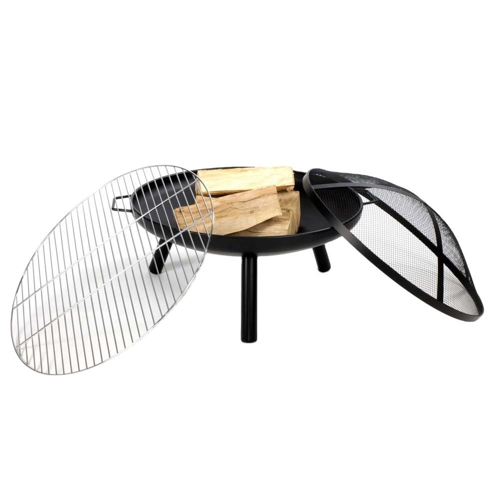 New Design Fire Pit 60CM Fire Bowl Portable Folding BBQ Fire Pit With Cover Grill For Camping