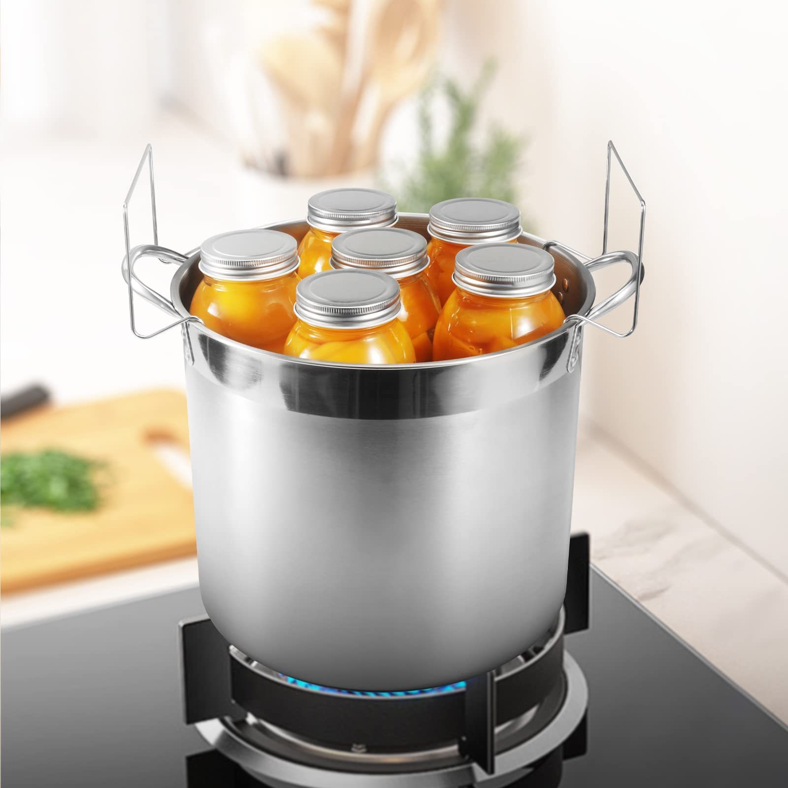 Wholesale Stainless Steel  21.5QT  Pot  9pcs Set Canning Pot High Quality Cooking Accessories Kitchen Tools