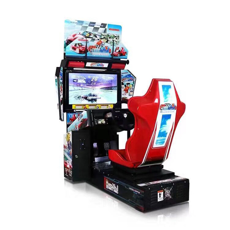 Chinese Quality Indoor Amusement Center Coin Operated Arcade HD Outrun Driving Video Racing Car Game machine