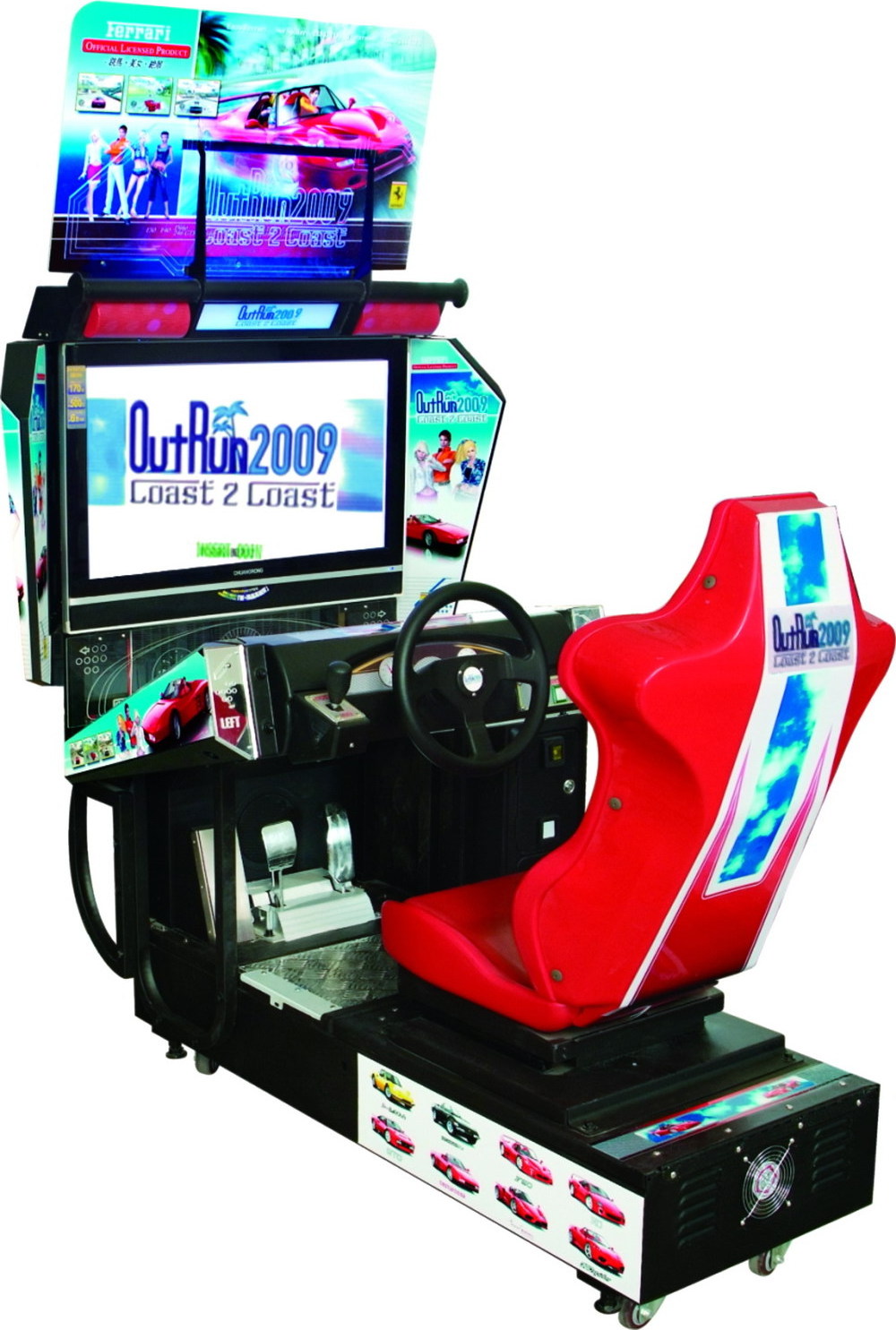 Indoor Amusement Center Coin Operated 32 LCD  HD outrun single racing car player simulator racing  arcade game machine