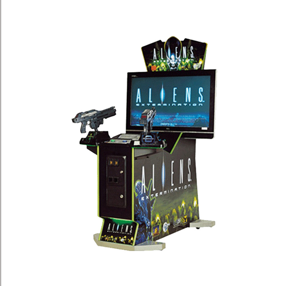 SUNMO Coin Operated Shooting Game Machine Light Gun Shooting Game Arcade Aliens Arcade Game Machine