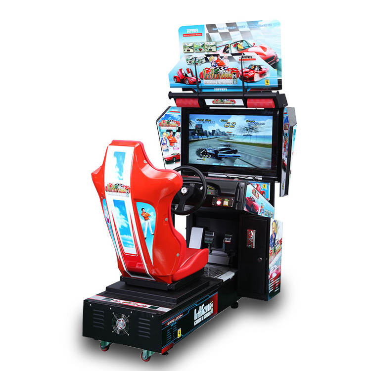 Chinese Quality Indoor Amusement Center Coin Operated Arcade HD Outrun Driving Video Racing Car Game machine