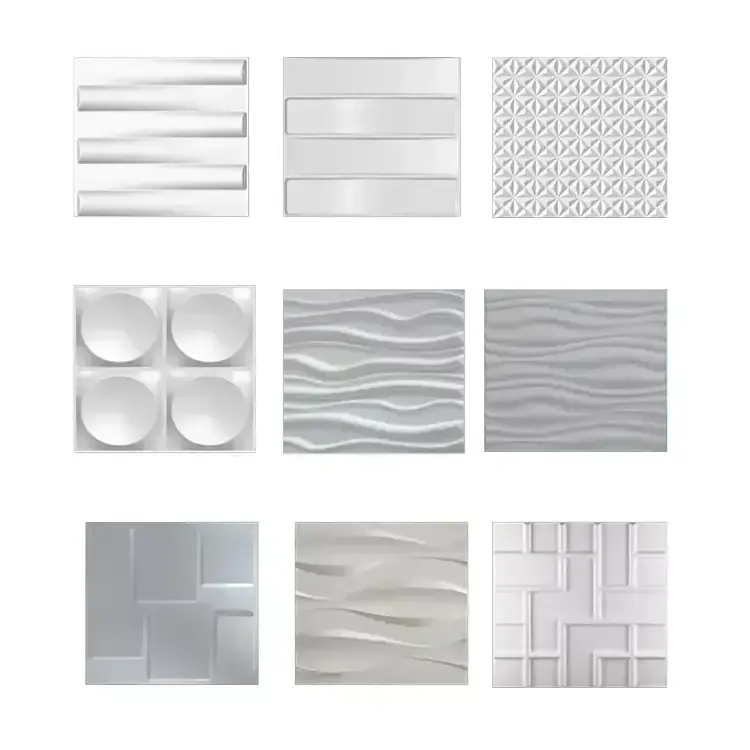 manufacturer supply relief style white black 3d decorative fireproof wall panels