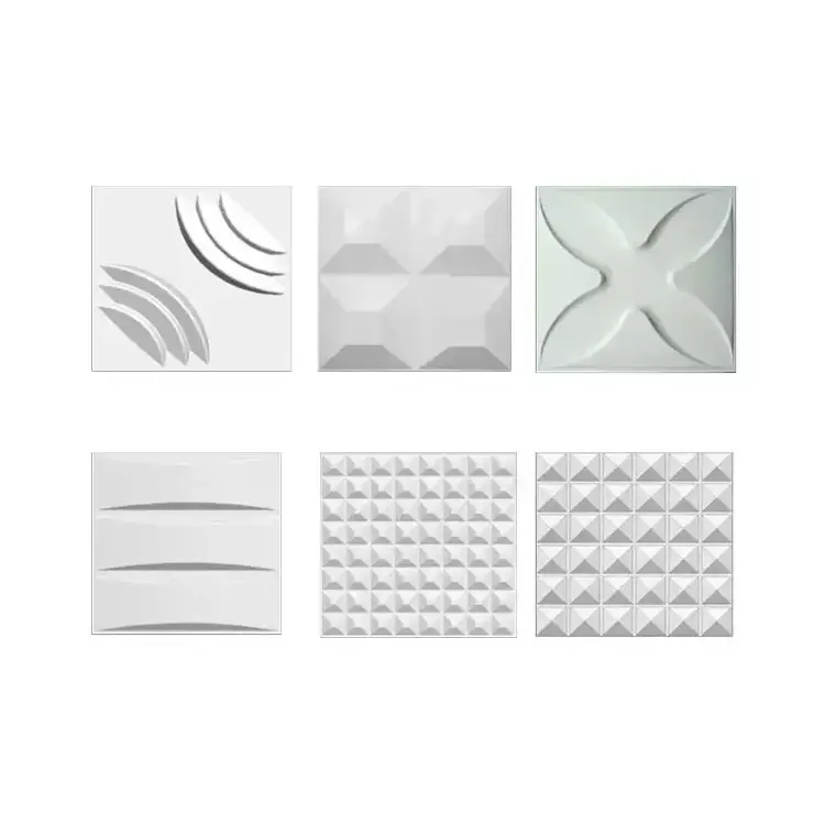 manufacturer supply relief style white black 3d decorative fireproof wall panels