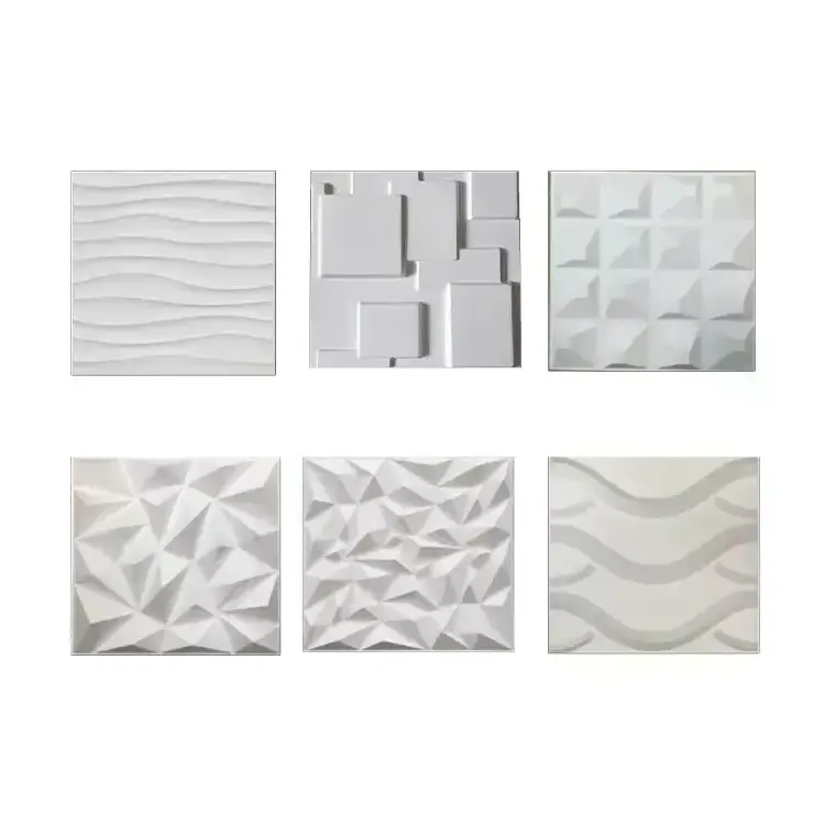 manufacturer supply relief style white black 3d decorative fireproof wall panels