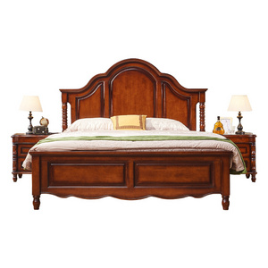 Bedroom Furniture Delicate Modern Style Master Bedroom Double Bed Solid  Wood Height Box Bed