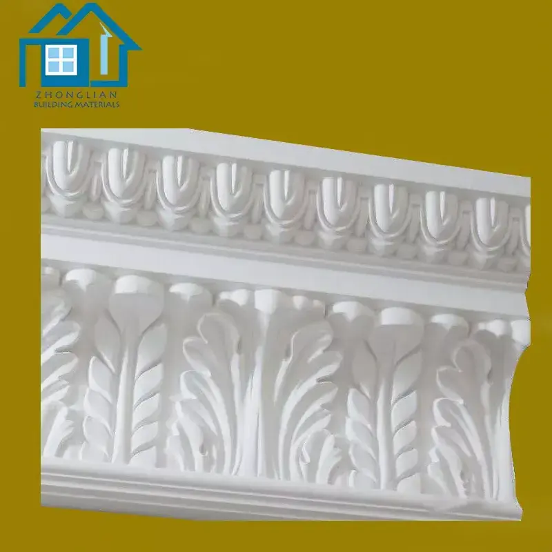 waterproof home decorative board ceiling modern style pu cornice molding