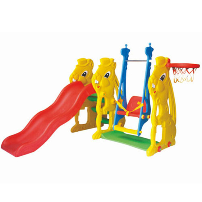 Wholesale hot sale baby durable indoor plastic kids sliding board and swing