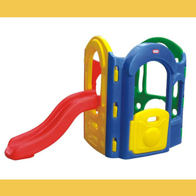 Mini playground equipment plastic swings and slides for children