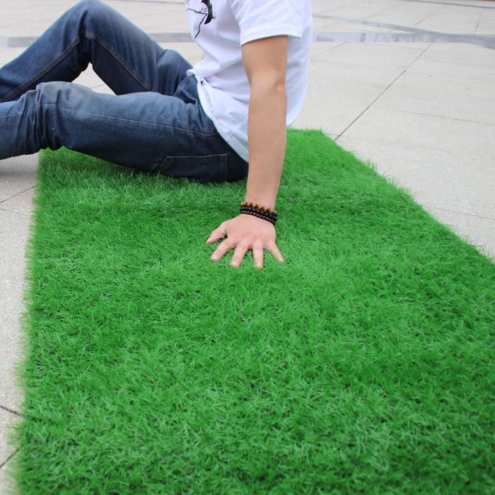 Green landscaping bouquet medium false green leaves artificial grass carpet