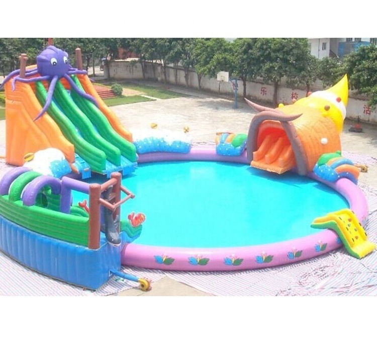 China wholesale kids party rental pool nip slip on a bounce houses water slide