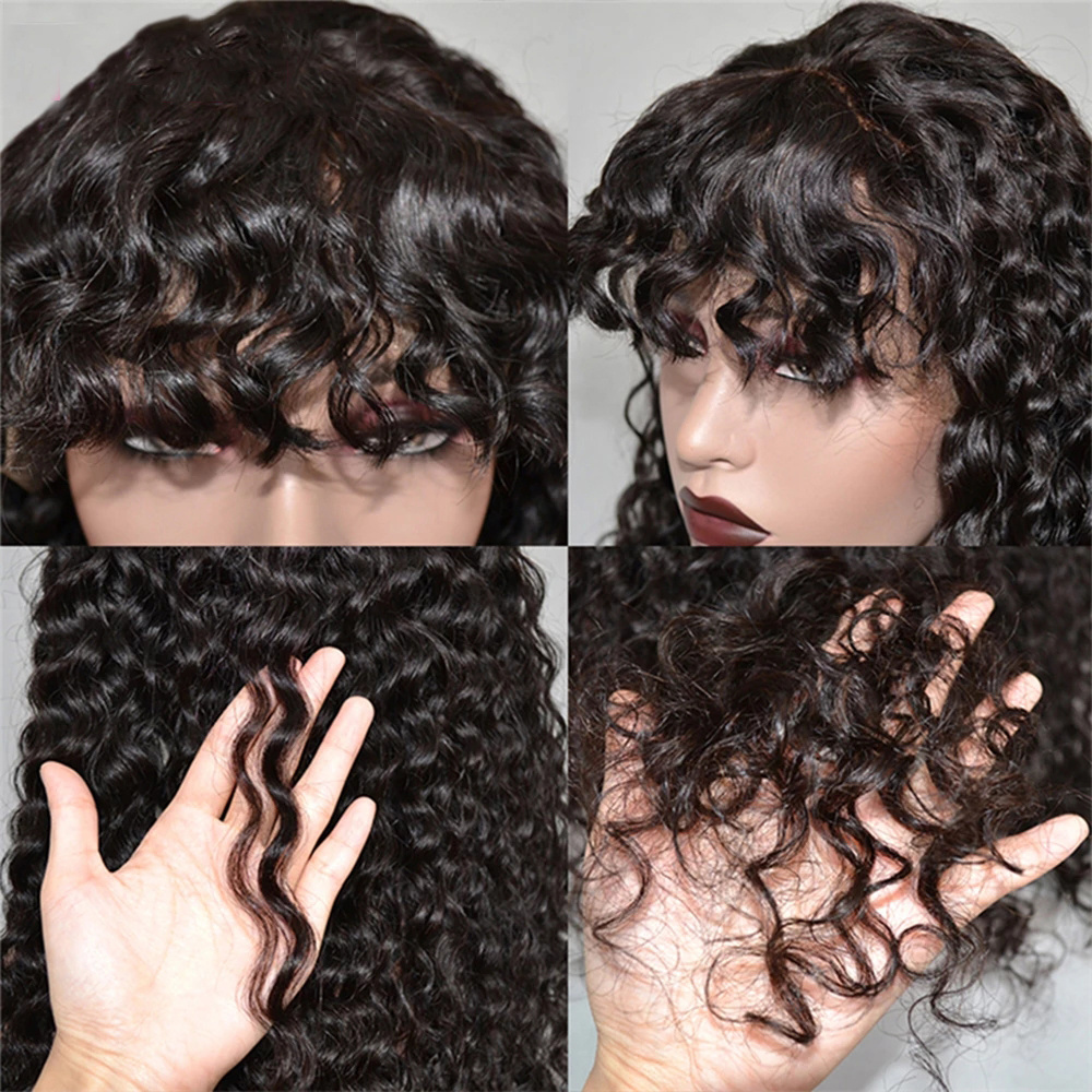 Highlight Lace Front Bob Wig with Bangs for Black Women Vietnam Hair Highlight Wig 13x6 Private Label Curly Wave Frontal Bob Wig