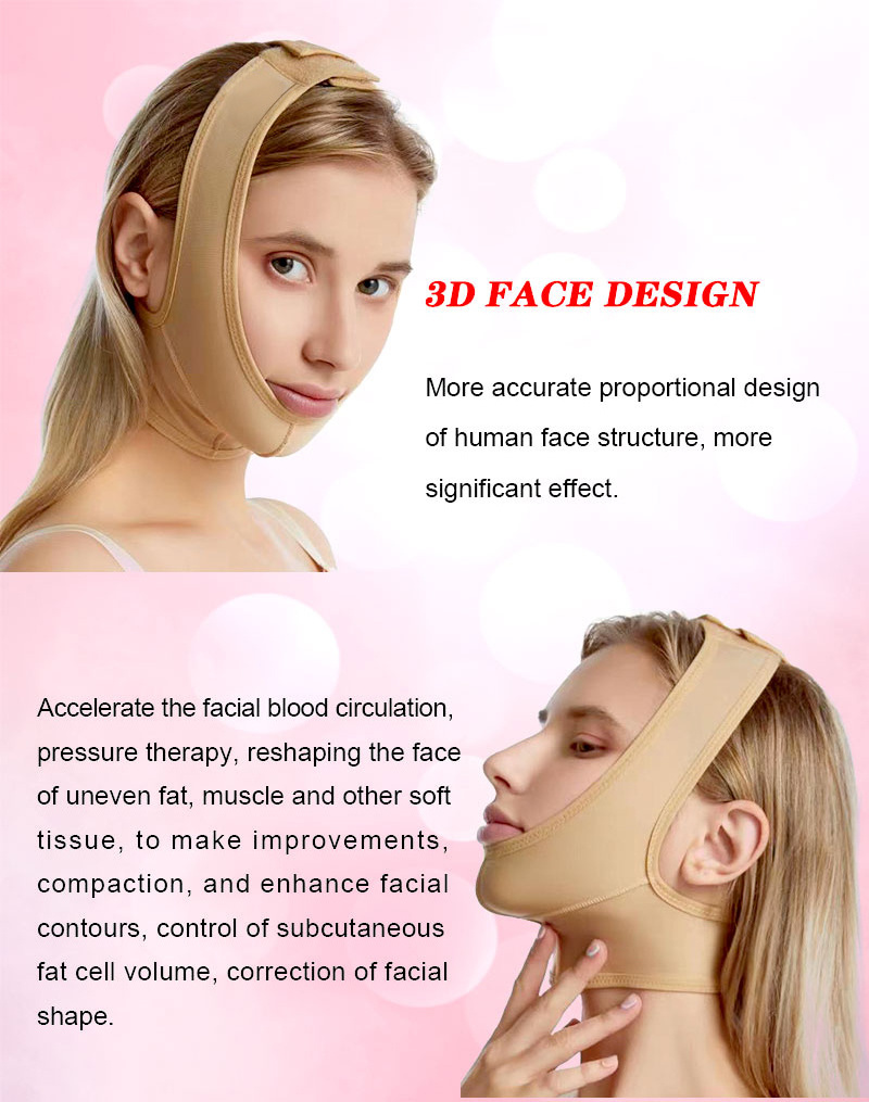 Hot Selling Facial Thin Neck Chin Lift Up Compression Garment Elastic Slimming Strap Bandage Face Lifting Belt V Chin Shaper