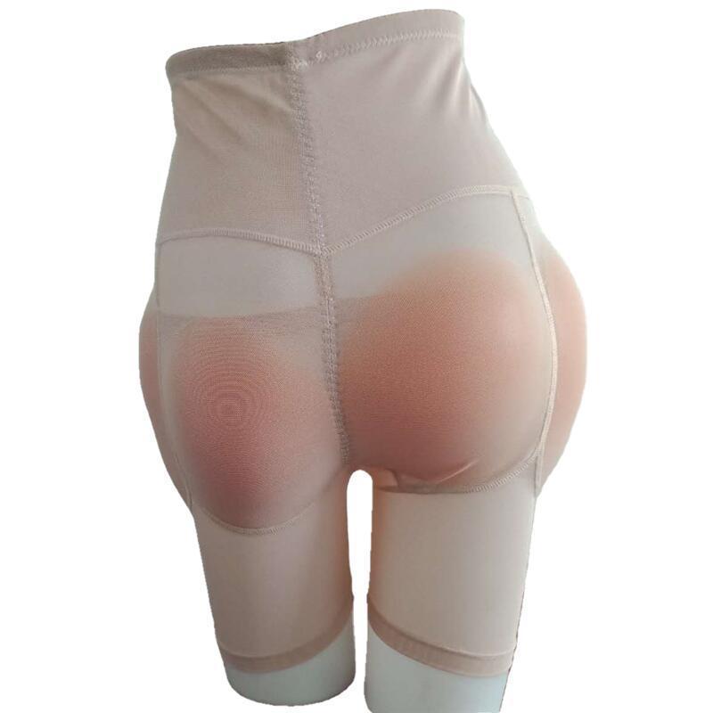 Invisible Removeable Silicone Buttock And Hip Padding Postpartum High Waist Panties Hip Enhancer Fajas Shorts Mesh Shapewear