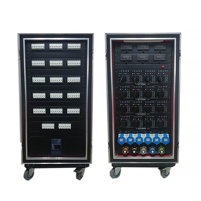 Factory Direct Professional Manufacture 102 channels 3 phase 380V 400 amp powerlock input Dj Power Distro