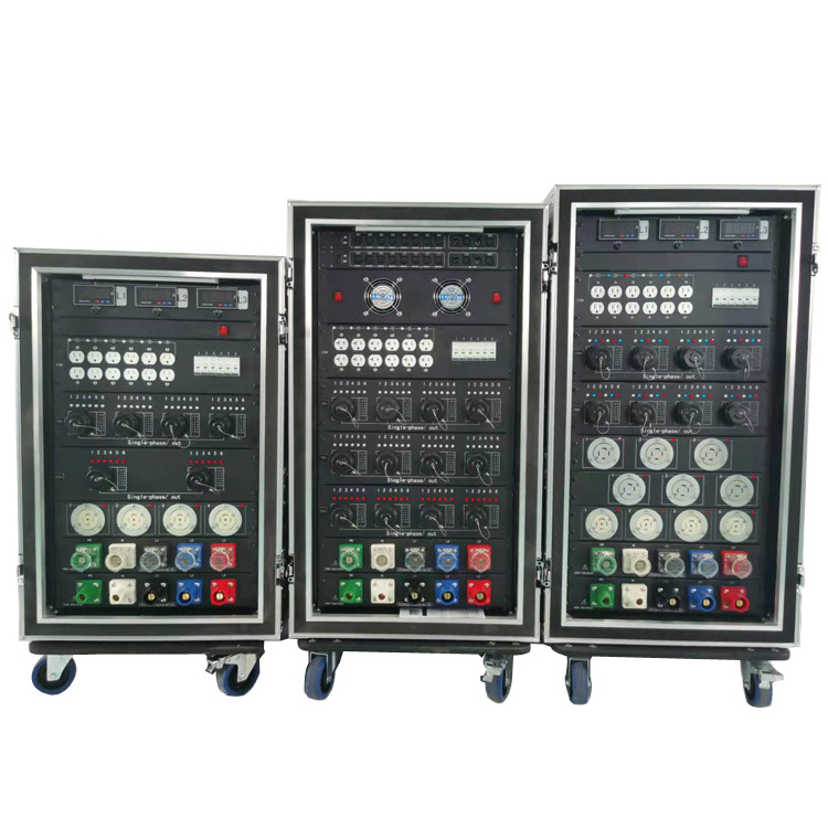 16U Pro audio shockmount power distro rack 3 phase power distribution box