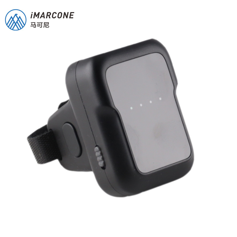 wholesale  Ring handheld barcode scanner Portable Bluetooth Wearable Finger 1D 2D Mini Bar Code Reader hot selling